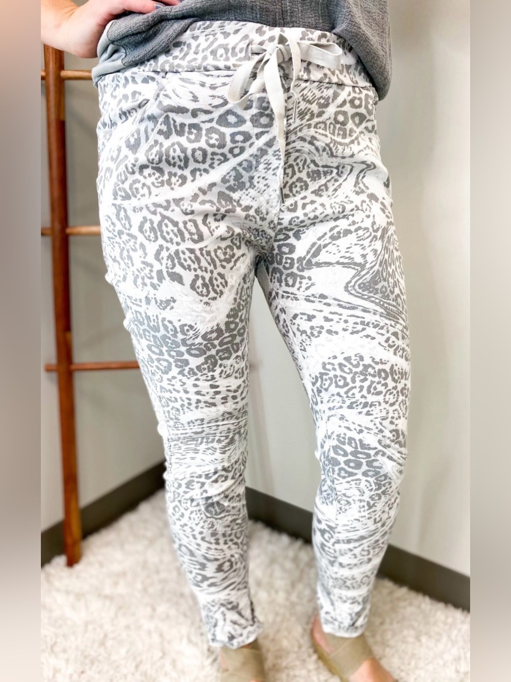 Tempo Paris “Can’t Stop Me” Animal Print Joggers, size S